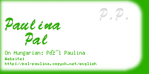 paulina pal business card